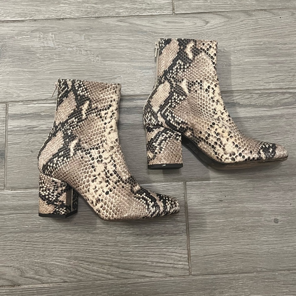 Free People snakeskin booties